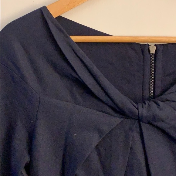 Bailey44 Anthropologie V-Neck Knotted Navy Dress - Picture 3 of 7